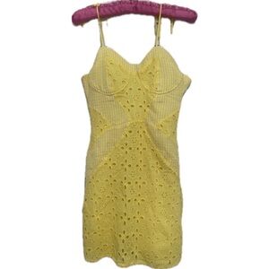 Yellow Eyelet Sundress by Strangers & Lovers Size S